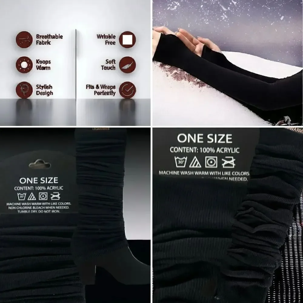 SXY 4-piece Custom Set l Arm/Leg warmers l Black l New